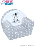 Detské kreslo New Baby Zebra sivé