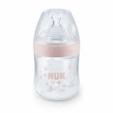 Dojčenská fľaša NUK Nature Sense 150 ml staro ružová