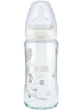 Sklenená dojčenská fľaša NUK First Choice 240 ml biela