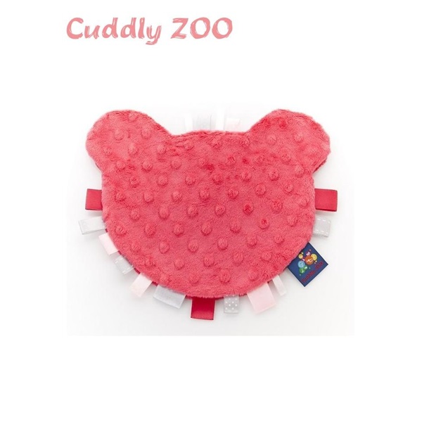 Látkové hryzátko z Minky Cuddly Zoo Medvedík svetločervené