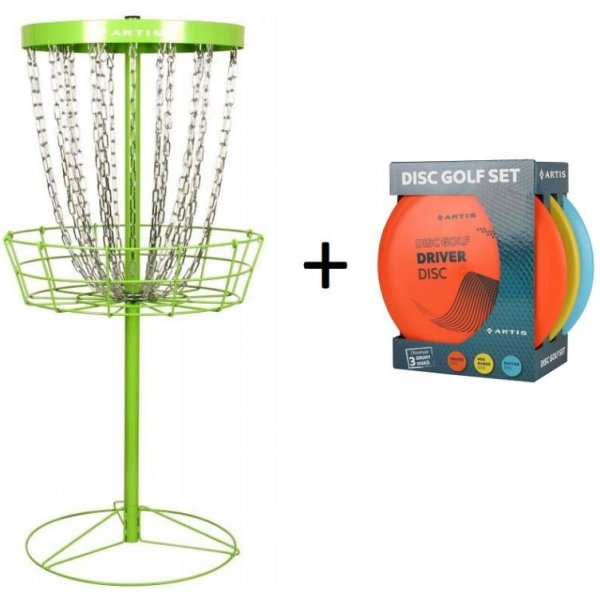 Set: Artis Disc Golf set disků + Artis Disc Golf koš (SET: ARTIS DISC GOLF SET DISKů + ARTIS DISC GOLF)