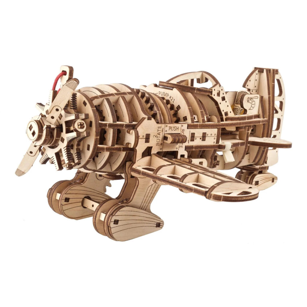 Ugears 3D mechanické puzzle Lietadlo Mad Hornet 354 ks