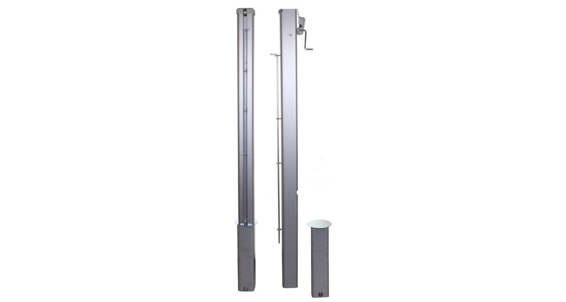 Merco stĺpiky tenisové Square 80 alu elox ,štvorhranný profil 80x80mm 1 pár (MERCO STĺPIKY TENISOVé)