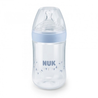 Dojčenská fľaša NUK Nature Sense 260 ml modrá