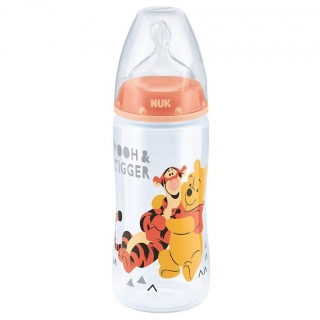Dojčenská fľaša NUK Medvedík Pú 300 ml oranžová
