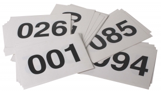 Štartovacie čísla 1-100 natisknuté na odolný papier